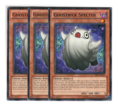 Yugioh 3x Ghostrick Specter Comun Shsp-en017