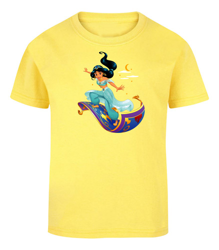 Princesas Disney Playera Niña Jasmine Aladdin Oficial