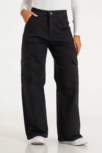 Wide Leg Cargo Mujer Jean Recto Rigido