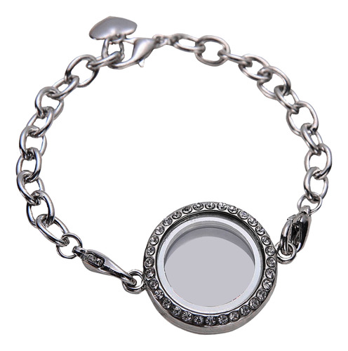 Pulsera Magnética Negra Con Medallón Living Memory Para Floa