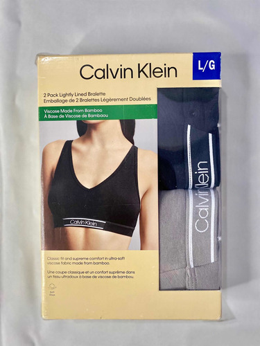 Pack 2 Top Calvin Klein Para Dama En Algodón