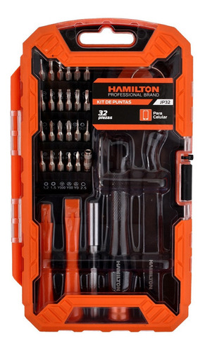 Kit Puntas Atornilladoras Celulares 32 Piezas Hamilton Jp32