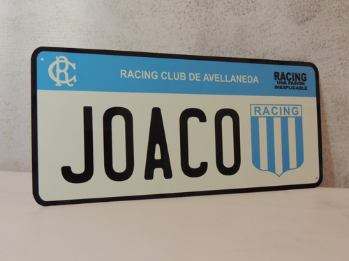 Carteles De Chapa 13x30 Racing Club C/ Nombres Y Frases