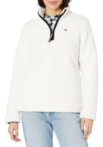 Sudadera Tommy Hilfiger Original Casual Blanca Mujer Borrego