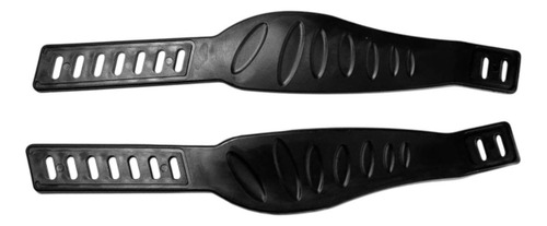 2 Piezas Ejercicio Correas De Pedal De Bicicleta Negro