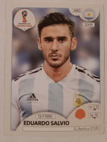 Figurita Eduardo Salvio #274 Argentina Mundial Rusia 2018 