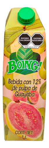 Bebida Boing 1 Litro Sabor Guayaba - 12 Piezas