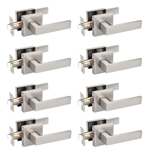 Probrico Dl01 - Paquete De 8 Manijas De Puerta De Paso, Mani