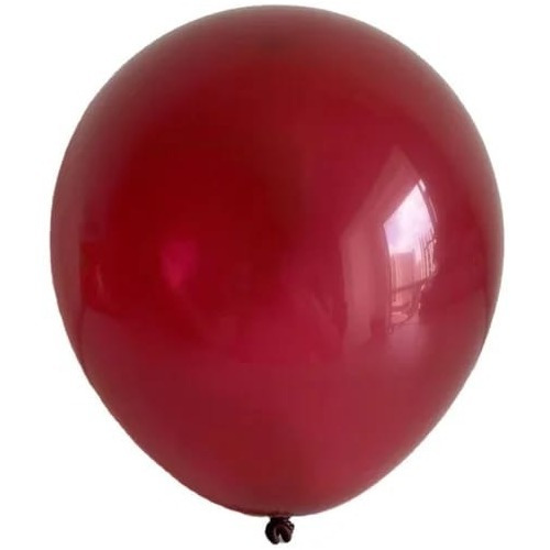 25 Globos De Látex Nuevos Color Bordó