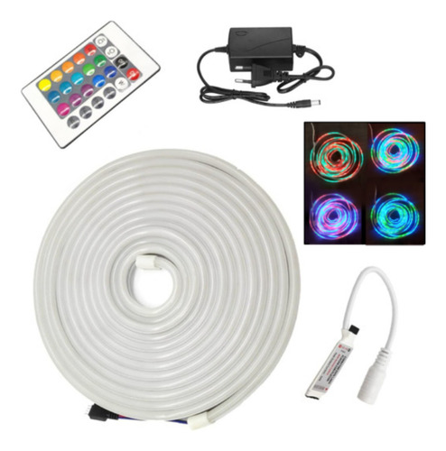 Luz Neón Decorativa Led 5m Tramos De Diferente Color Int/ext Luz Rgb