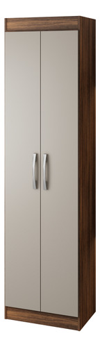 Guarda-roupa Multiuso Solteiro Compact Castanho/off - Cor Castanho/Off white