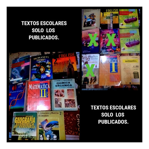 Textos Escolares.bachillerato, Basica, Preescolar 3x10 Dlrs.