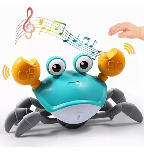 Juguetes Para Bebés Cangrejo Sensor Juegos Niños Música Luz