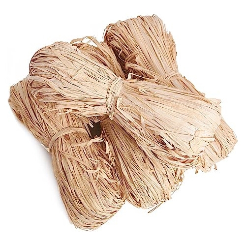 200g Natural Raffia Paper Ribbon, Raffia Ribbon Perfect...