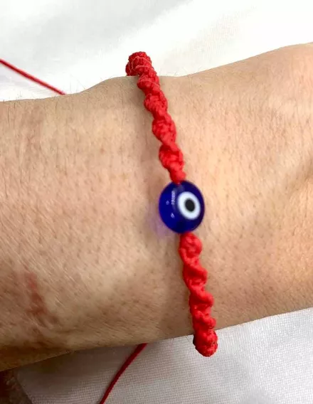 Pulsera Tejida Con Ojo Turco . Protección