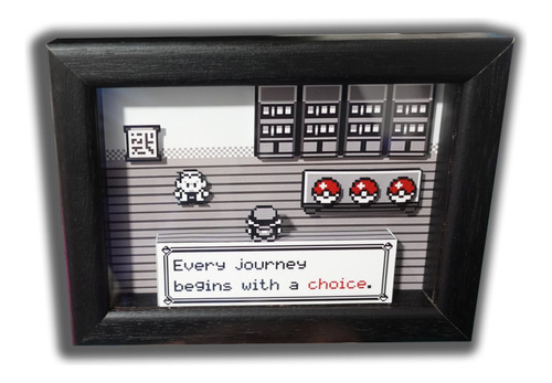 Cuadro 3d Pokemon Choice (box) Game Boy Gb Gba Gamer Juego