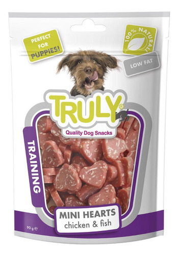 Truly Training Petisco Cães Mini Coração Frango E Peixe 90g