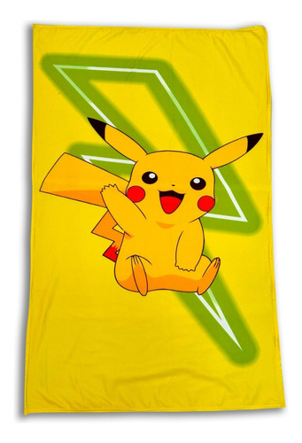 Toalla De Baño Diseño Pokemon Pikachu 155x85 Cm Microfibra Amarillo Pokemon Pikachu