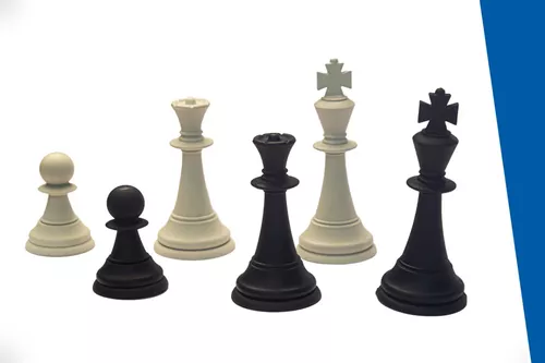 Jogo de xadrez oficial - Rei 10 cm, tabuleiro tipo estojo