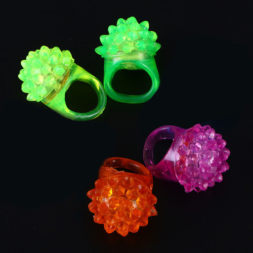 Anillos Led Brillantes Con Forma De Fresa, 8 Unidades, Para