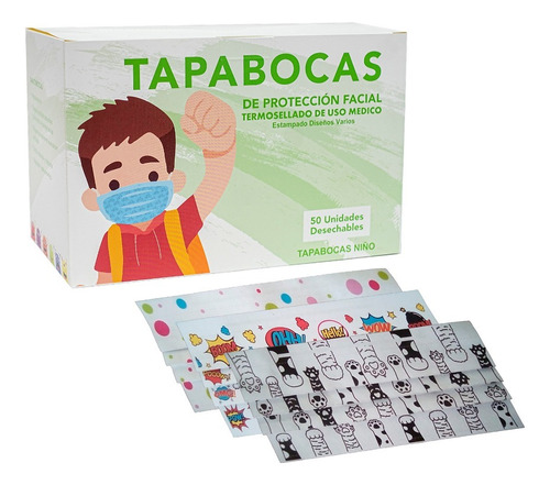 Caja Tapabocas Niño Pediátrico