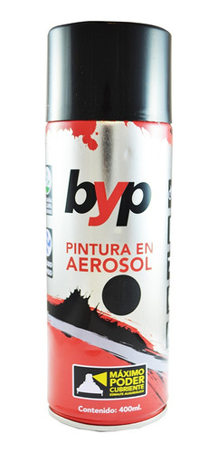 Aerosol Byp Negro Mate 400 Ml - Caja Con 12