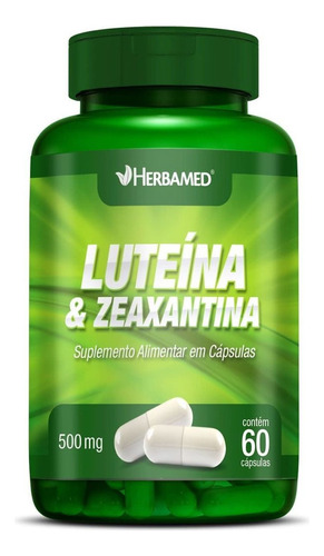 Luteina & Zeaxantina 500mg 60 Capsulas - Herbamed Sabor Sem sabor