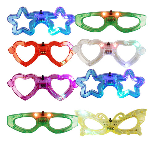 50 Lentes Luminosos Luz Led Batucada Fiesta Mayoreo