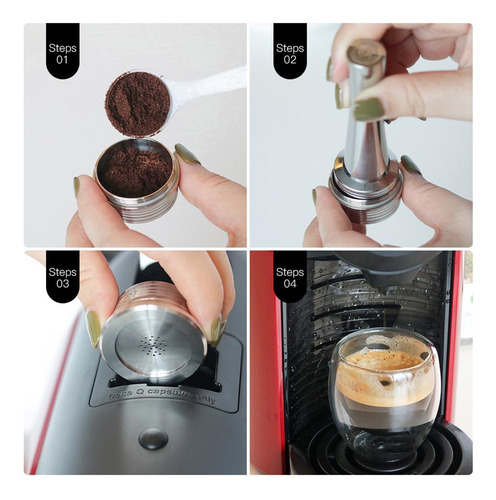 Cápsula De Filtro De Café De Acero Inoxidable Reutilizable