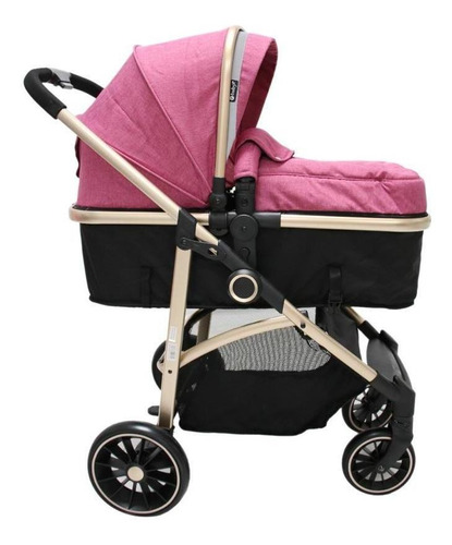 Coche Moises Bebe Estilo Europeo Dorado Ebaby Y Cubrelluvia