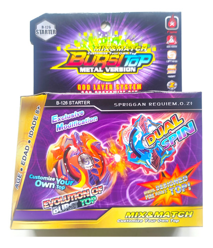 Beyblade Storm Horse Poxer .m.i Storm Top Con Lanzador Negro