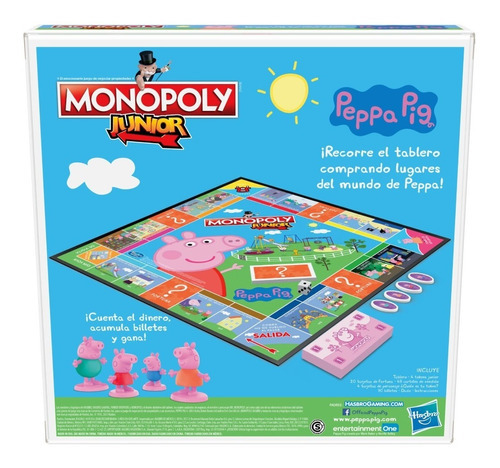 Imagen 8 de 9 de Juego de mesa Monopoly Junior Peppa Pig Hasbro F1656