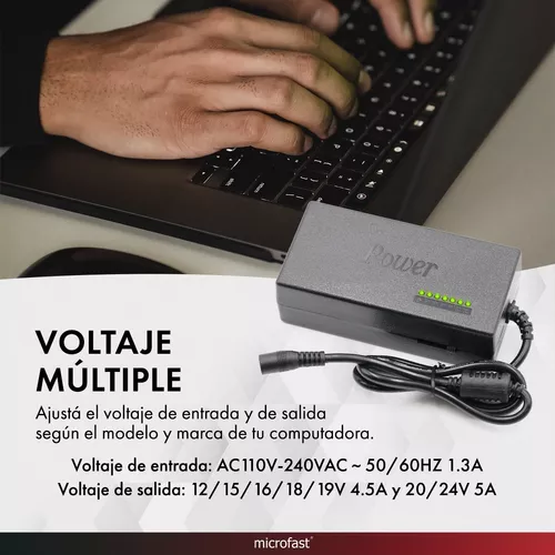 CARGADOR PARA LAPTOP PORTATIL UNIVERSAL MY-120W / 10 CONECTORES 12-24V