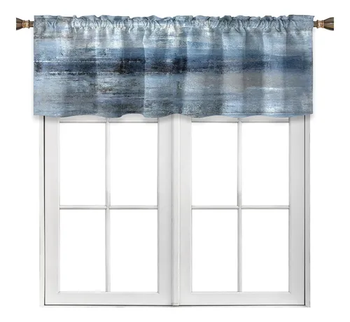 Cenefas De Cocina Azul Y Gris Para Ventanas, Cenefa