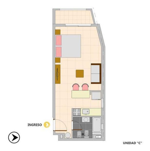 Imagen 15 de 30 de Departamento Monoambiente En Venta - Oeste, Rosario