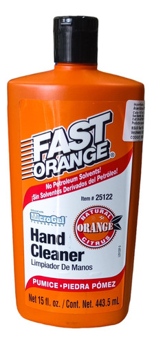 Limpia Manos Fast Orange Piedra Pomez Natural Citrus X 443ml