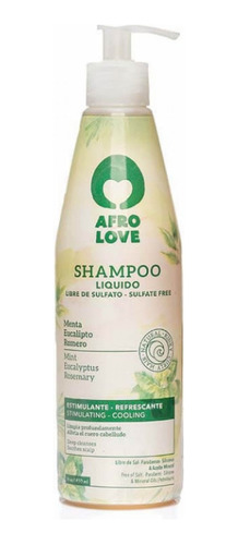Afro Love Shampoo Menta, Romero Y Eucalipto