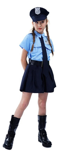 Disfraz De Uniforme De Policía Para Niñas, Cosplay De Lujo P