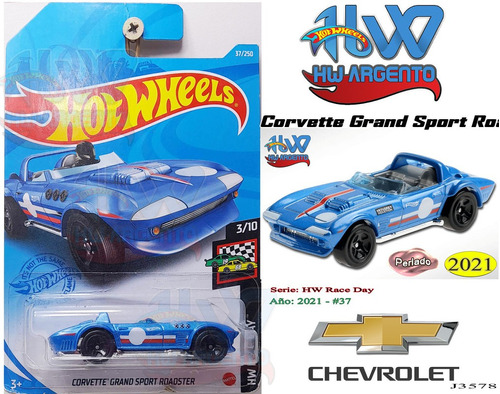 Hot Wheels Hwargento Corvette Grand Sport Roadster J3578 20