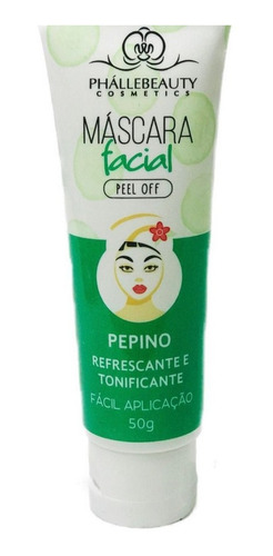 Máscara Facial Peel Off Pepino Refrescante Tonificante 50g