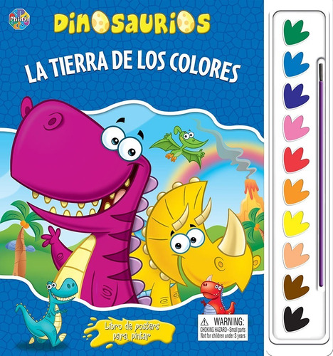 Dinosaurios Tierra De Colores Libro Para Niños Para Pintar