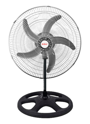 Ventilador 3 en 1 de Pie Turbo Pared 20 Pulgadas 100w Eiffel E-520 negro con 5 palas color plateado de metal 50 Hz 220 V
