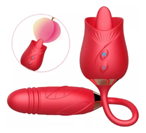 Potente Vibrador Doble Simulador De Lengua 