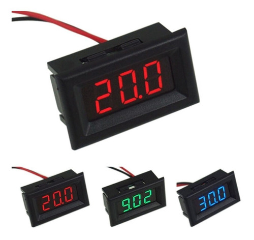 Voltimetro Digital De Pared Panel 3 Digitos 0 A 30 V Display