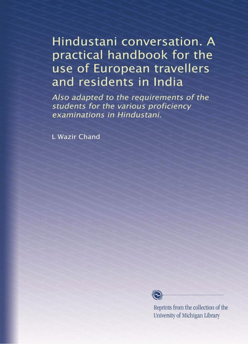 Libro: Hindustani Conversation. A Practical Handbook For The