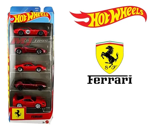 Pack Com 5 Carros Ferrari Hot Wheels 2026 - Jln12 Mattel | Frete