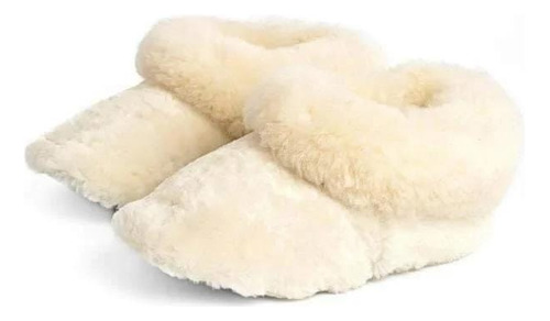 Pantufla De Cuero Oveja Chiporro Adulto 35-40