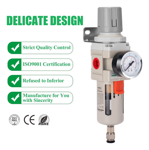1/2 Pulgada Npt Filtro De Aire Comprimido Combo, Compre...