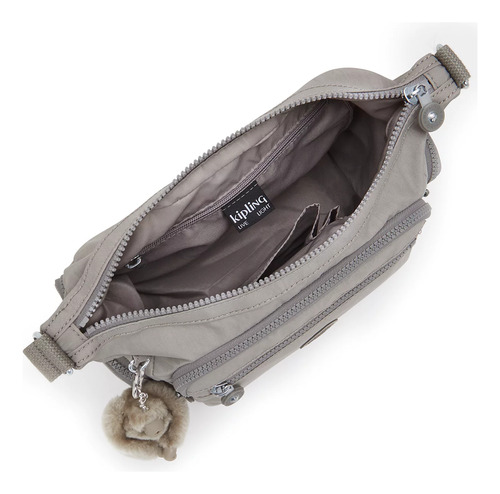 Bolsa Kipling Gabbie Chica Nueva Original Grey Gris Color Sólido Níquel Beige