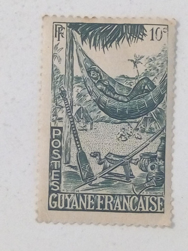 Estampilla De Guyana Francesa De 10c (1)